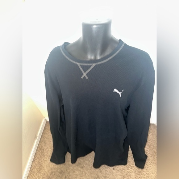 Puma Other - Men’s pre own as is Puma long sleeve thermal black shirt lifestyle 2XL XXL